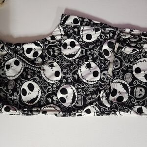 Black and White Skull Patterned Fabric